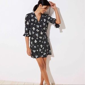 Loft Floral Romper Skort w/ zipped and tie